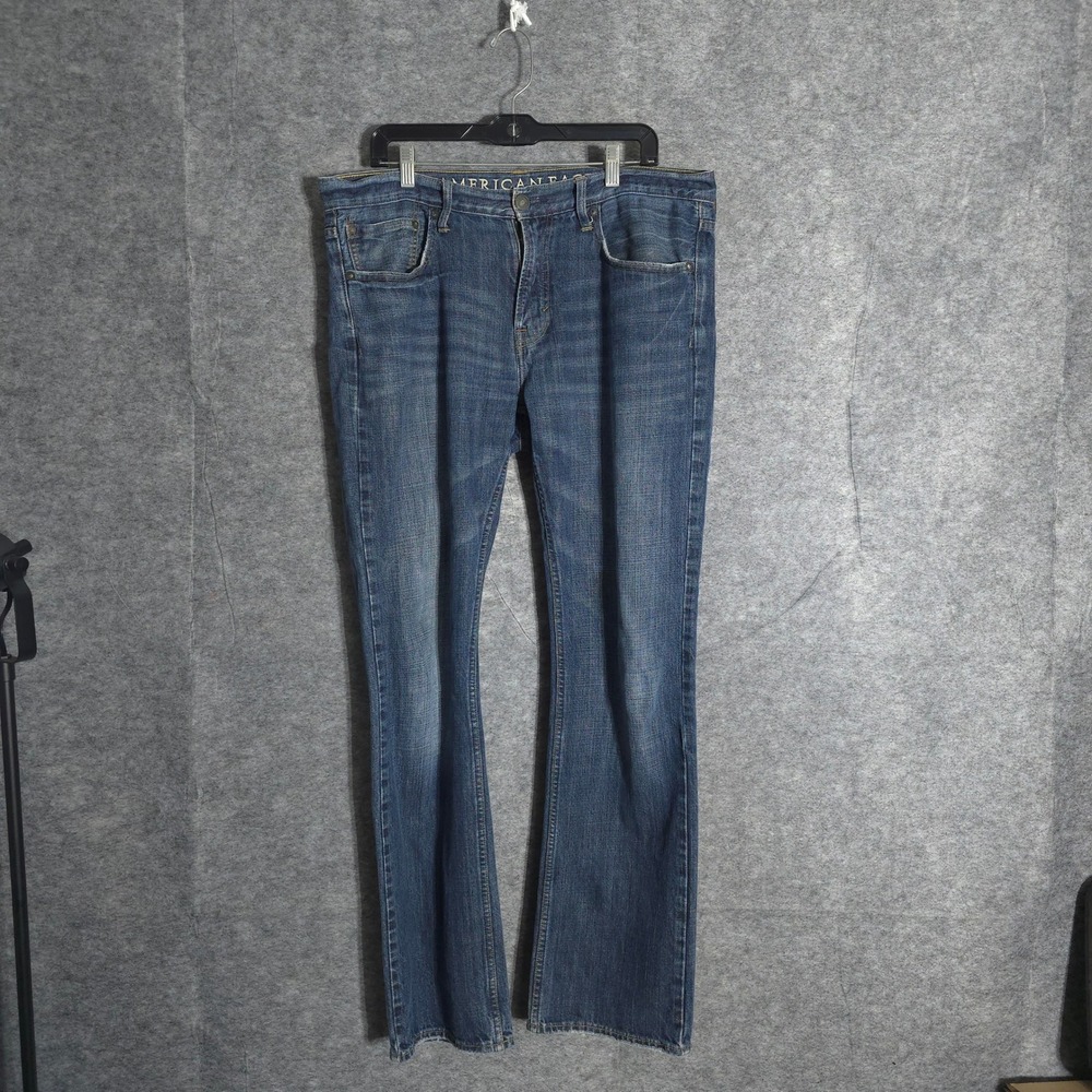 American Eagle Jeans Mens 34x34 Blue Straight Leg Cotton Medium Wash Denim Pants